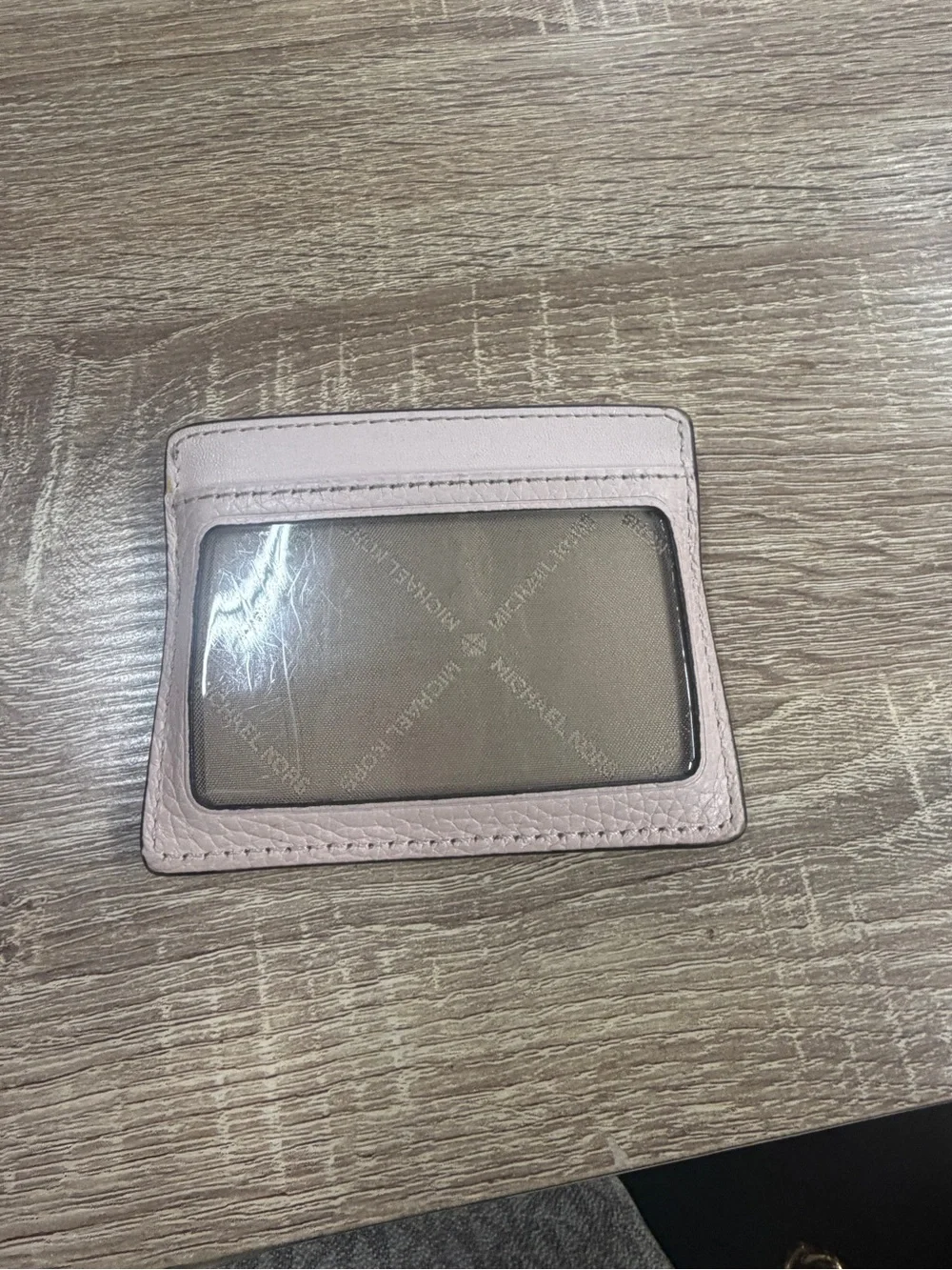 Michael Kors Blush Pink Leather Card Case with Gold Logo